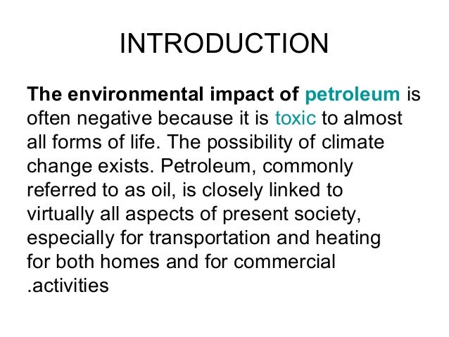 Environmental effects of petroleum