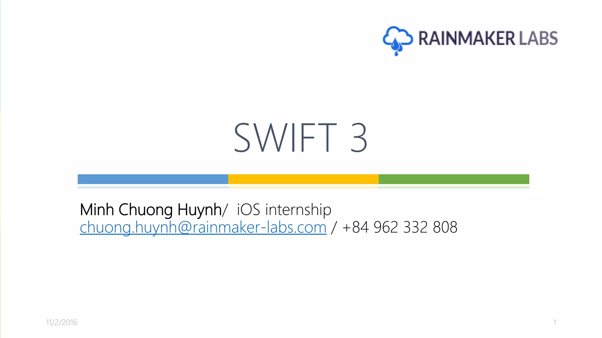 SWIFT 3 | PPT