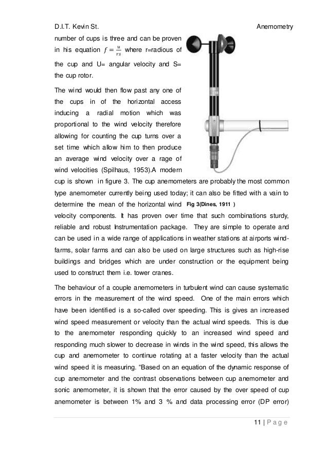 Anemometers Assignment