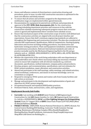 Gs 11 Contractor Test CV@JOMY NEW | PDF