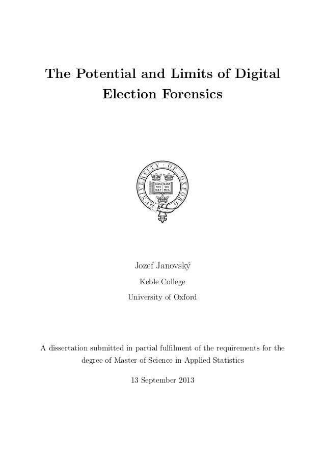 Phd thesis in digital forensics