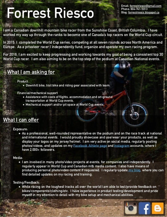 Forrest Riesco Team resume 2016