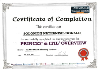 prince2 certificate