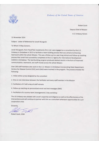 US Embassy Ref Letter