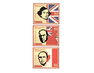 CANADA
$1
SirJohnA.Macdonald
Historic Leaders
of Canada
PierreTrudeau
CANADA $1
Historic Leaders
of Canada
CANADA
$1
WilliamLyonMackenzieKing
Historic Leaders
of Canada
 