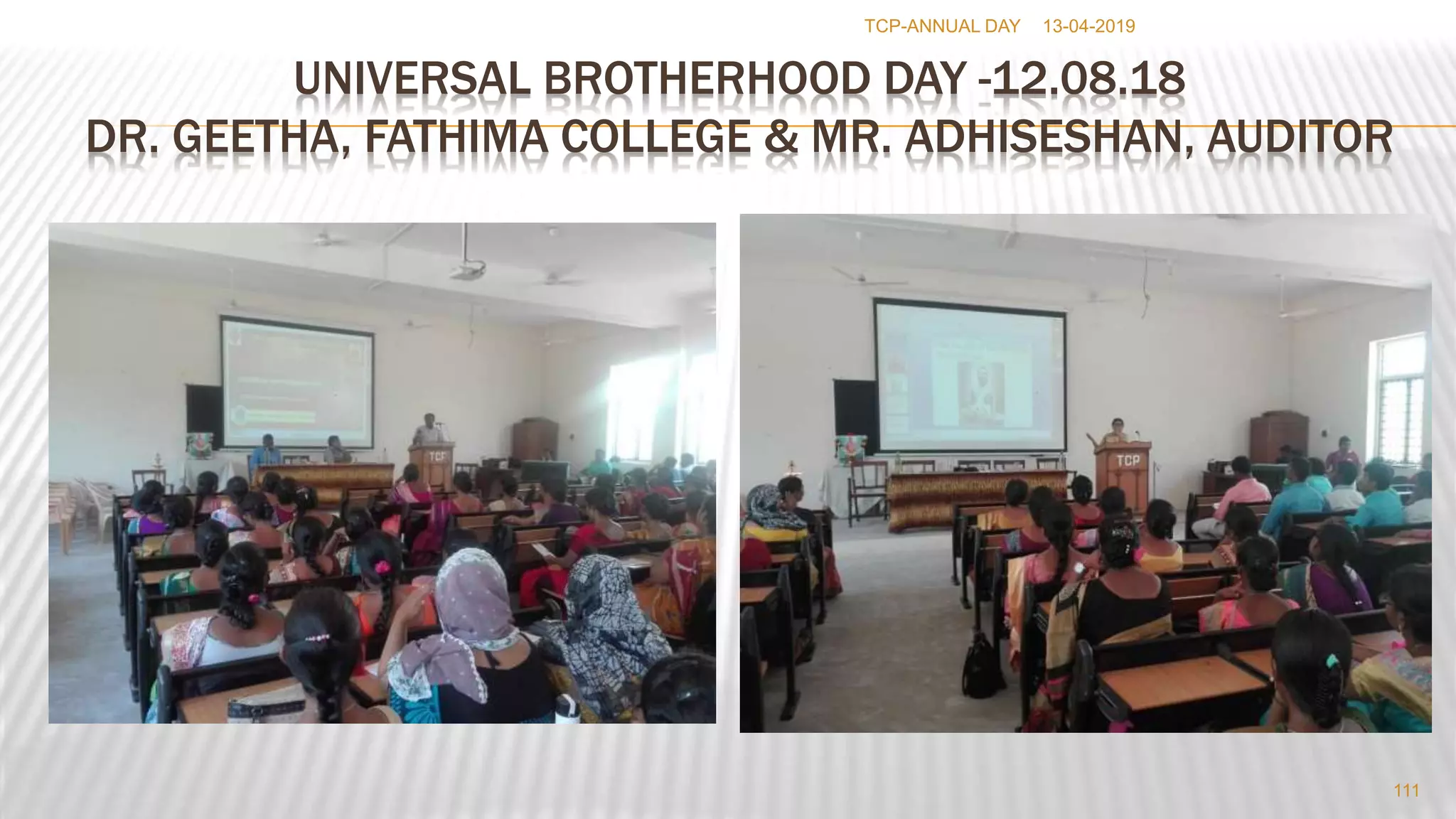 63 rd COLLEGE DAY PRESENTATIONS THIAGARAJARCOLLEGEOFPRECEPTORS-MADURAI