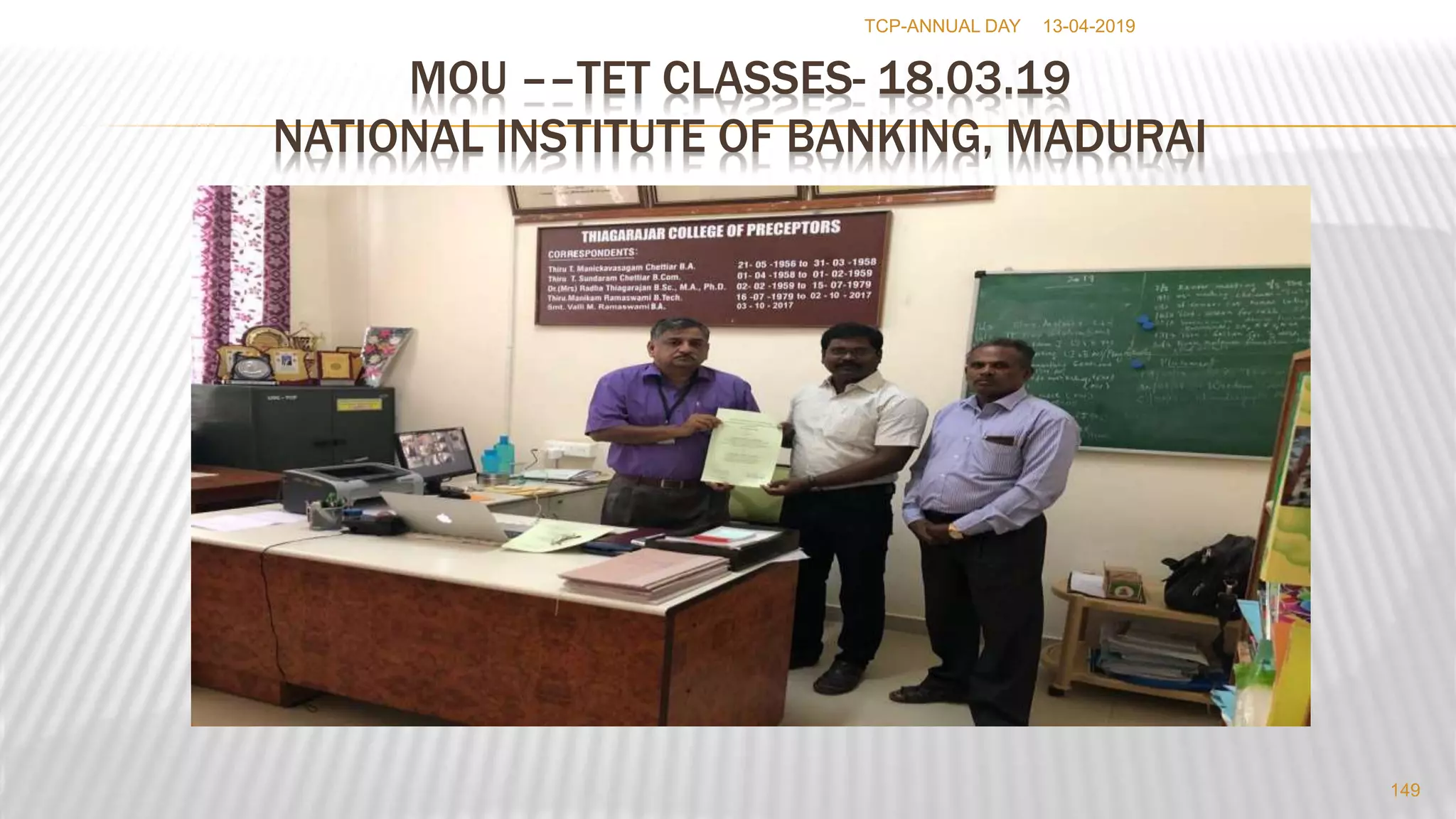 63 rd COLLEGE DAY PRESENTATIONS THIAGARAJARCOLLEGEOFPRECEPTORS-MADURAI