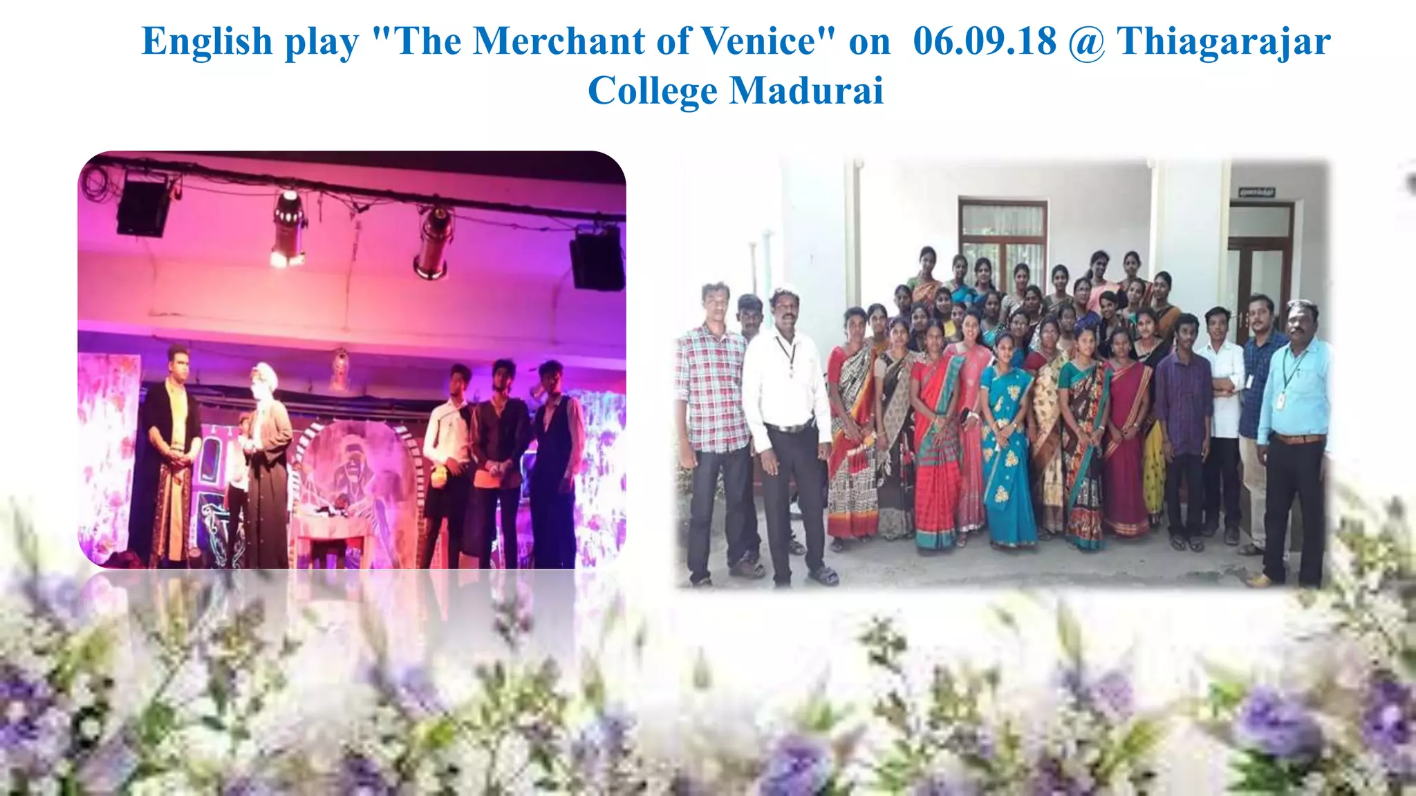 63 rd COLLEGE DAY PRESENTATIONS THIAGARAJARCOLLEGEOFPRECEPTORS-MADURAI