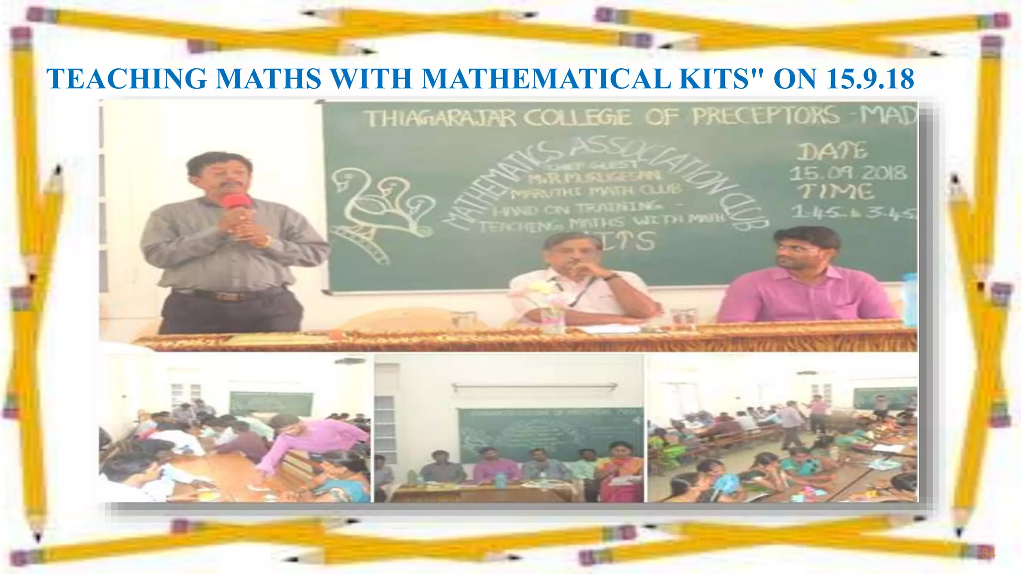 63 rd COLLEGE DAY PRESENTATIONS THIAGARAJARCOLLEGEOFPRECEPTORS-MADURAI