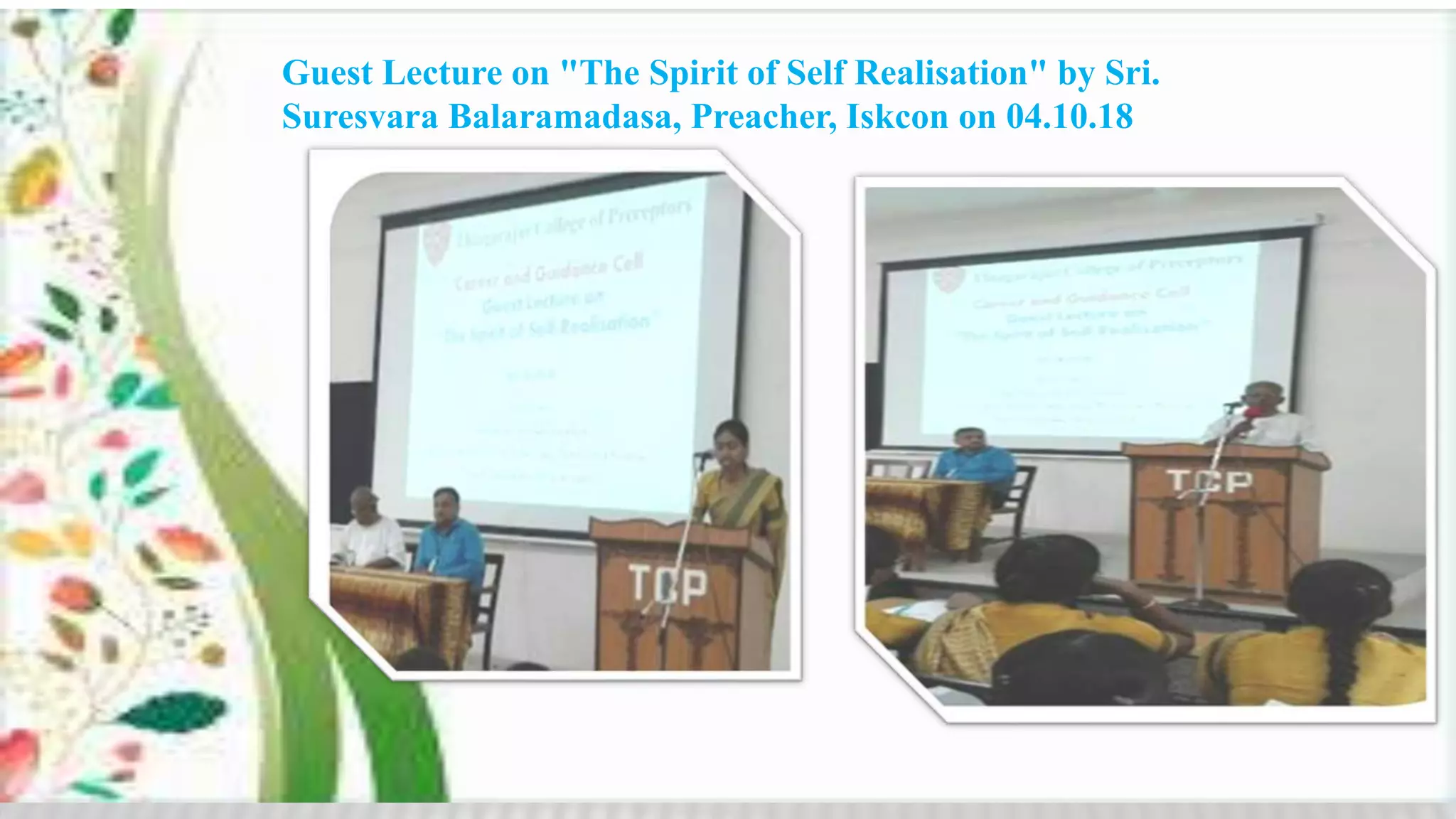 63 rd COLLEGE DAY PRESENTATIONS THIAGARAJARCOLLEGEOFPRECEPTORS-MADURAI