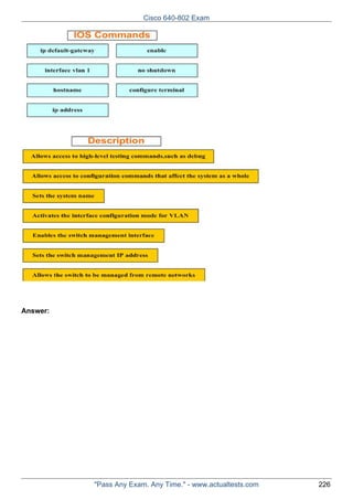 Cisco 640-802 Exam

Answer:

"Pass Any Exam. Any Time." - www.actualtests.com

226

 