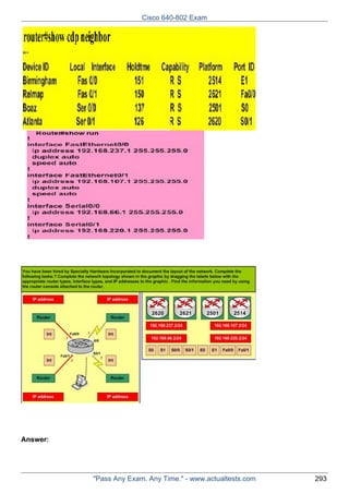 Cisco 640-802 Exam

Answer:

"Pass Any Exam. Any Time." - www.actualtests.com

293

 