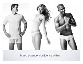 brand essence: conﬁdence within
 