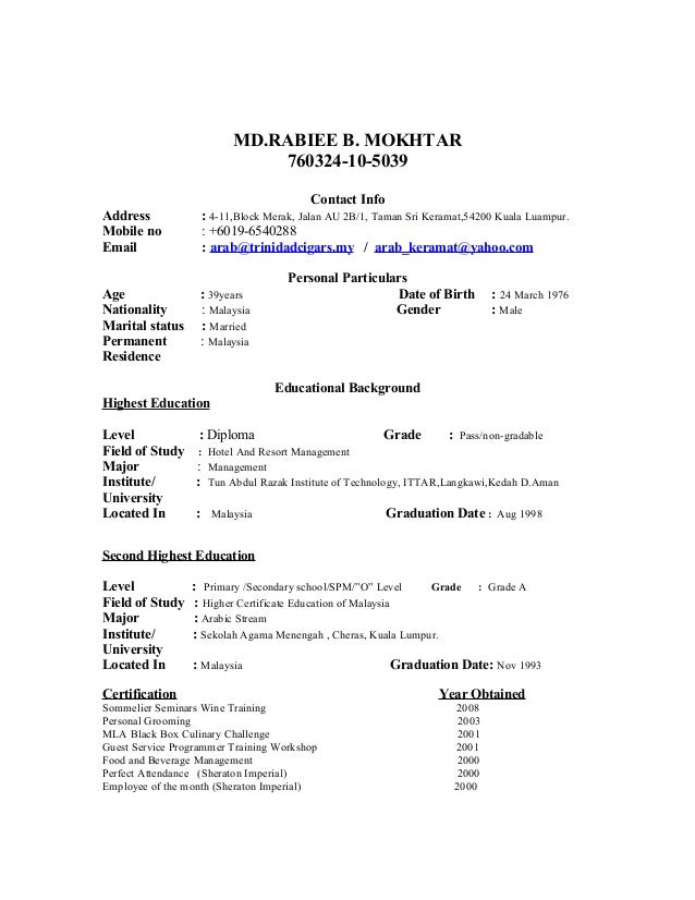 resume