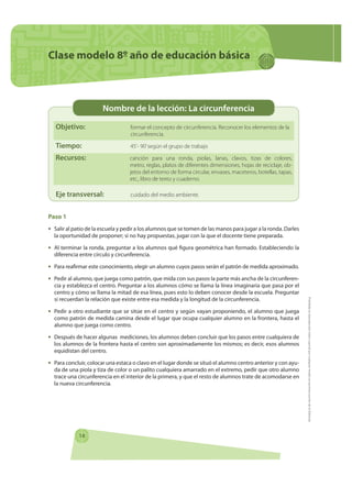 Clase modelo 8º año de educación básica



                        Nombre de la lección: La circunferencia
    Objetivo:  ...