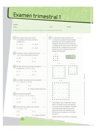 Examen trimestral 1
Nombre:
Fecha:                                                                 Año:                   ...
