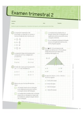 Examen trimestral 2
Nombre:
Fecha:                                                                  Año:                  ...