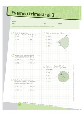 Examen trimestral 3
Nombre:
Fecha:                                                                  Año:                  ...