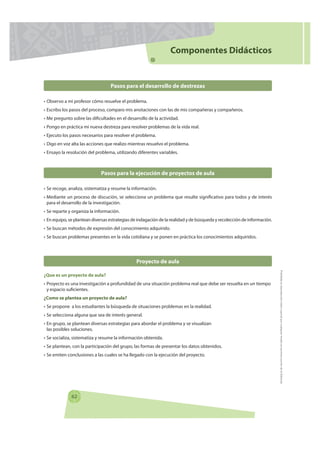 Componentes Didácticos


                                  Pasos para el desarrollo de destrezas

• Observo a mi profesor ...
