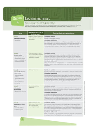 MÓDULO                   LOS NÚMEROS REALES
  4                      Actividades previas al trabajo del módulo
           ...