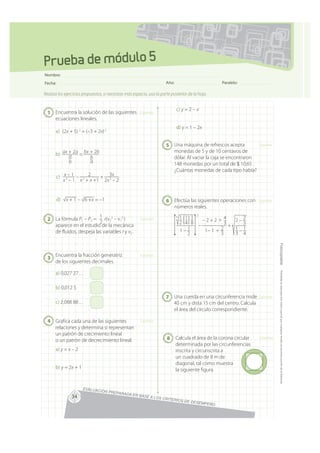Prueba de módulo 5
Nombre:
Fecha:                                                                 Año:                    ...