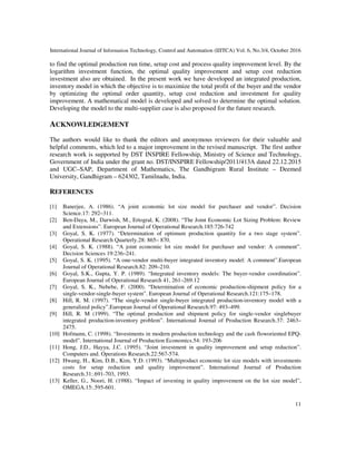 AN OPTIMIZING INTEGRATED INVENTORY MODEL WITH INVESTMENT FOR QUALITY ...