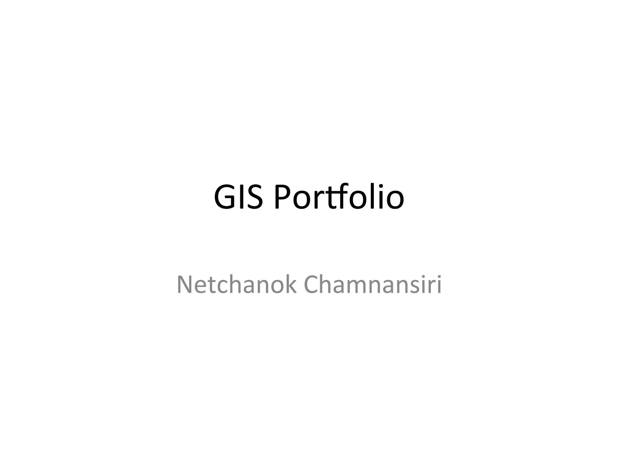 GIS Portfolio | PPT