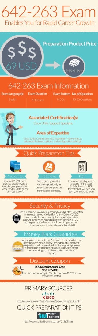 642-263 practice tests & 642-263 real exam questions [Infographic]