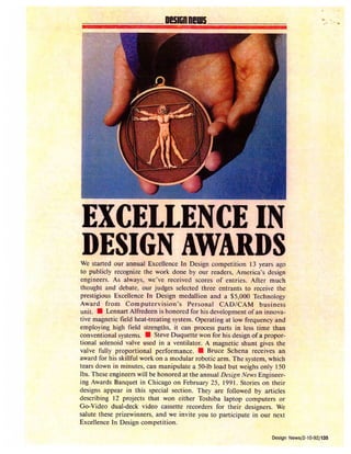 Excellence In Design Award