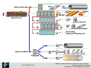 MR6430 - Materiais Metálicos e Cerâmicos (Eng. Química)
Aula 6 - Sistema Fe-C http://www.fei.edu.br/~rodrmagn
© 2009-2010 - Rodrigo Magnabosco -Slide 6
 