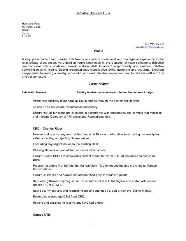 Curriculum vitae examples pdf picture
