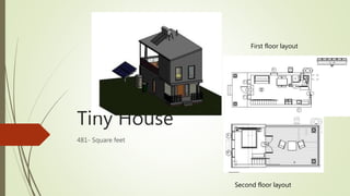 Tiny House
481- Square feet
First floor layout
Second floor layout
 