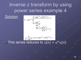 inverse z transform | PPTX