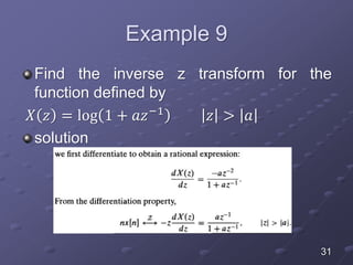 inverse z transform | PPTX