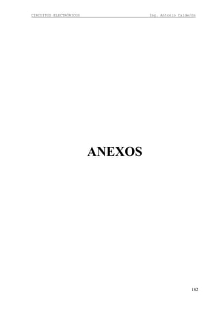 CIRCUITOS ELECTRÓNICOS Ing. Antonio Calderón
182
ANEXOS
 