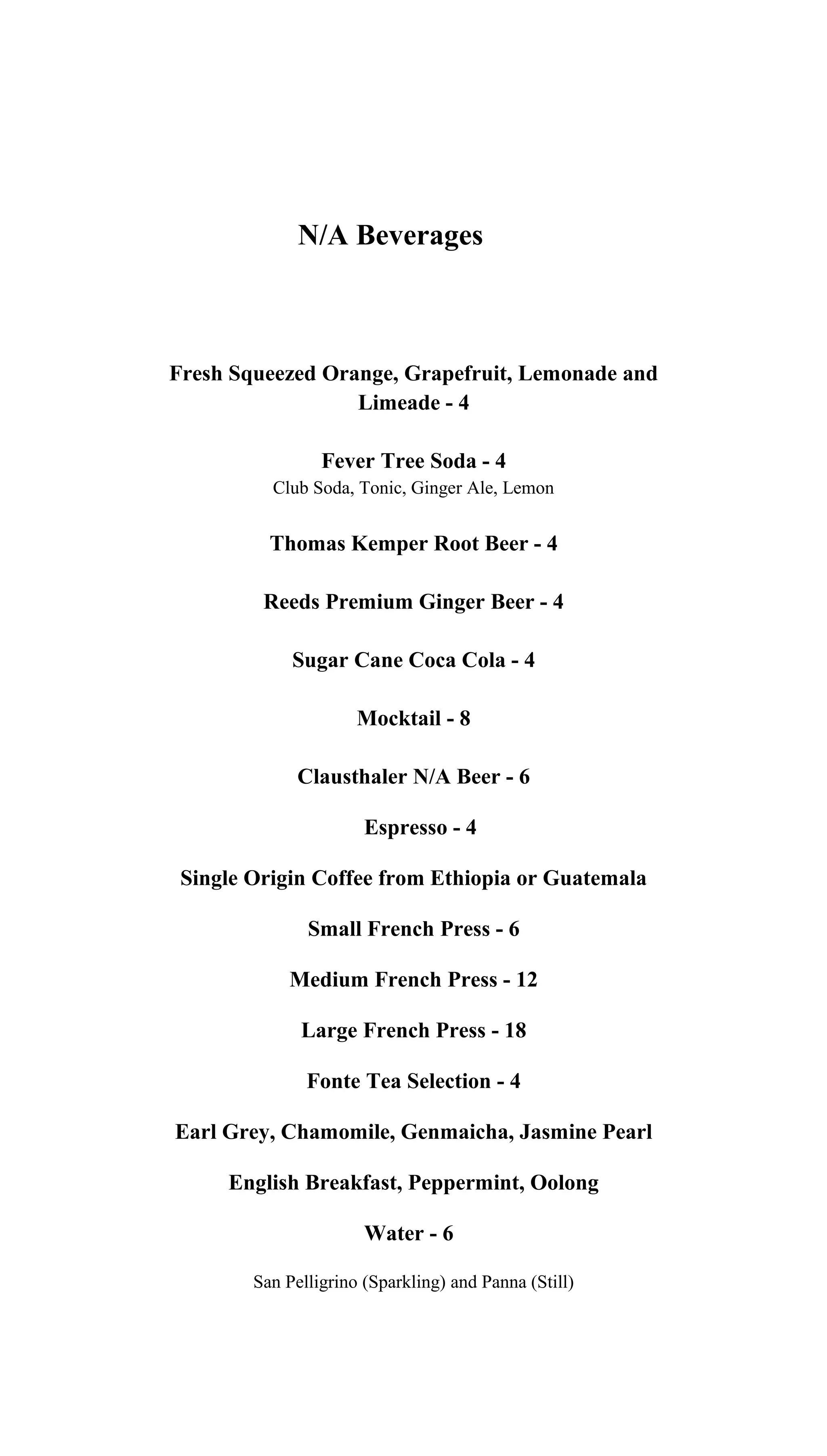 new drink menu