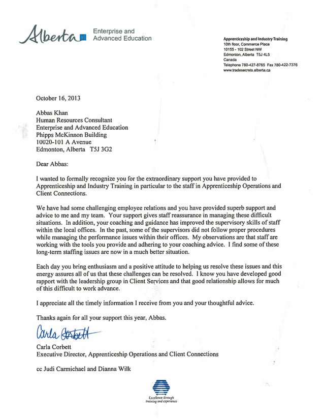 Letter of Commendation 2014 | PDF