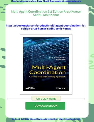 Multi Agent Coordination 1st Edition Arup Kumar Sadhu Amit Konar | PDF