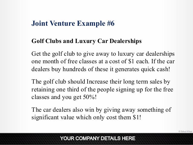 joint venture examples