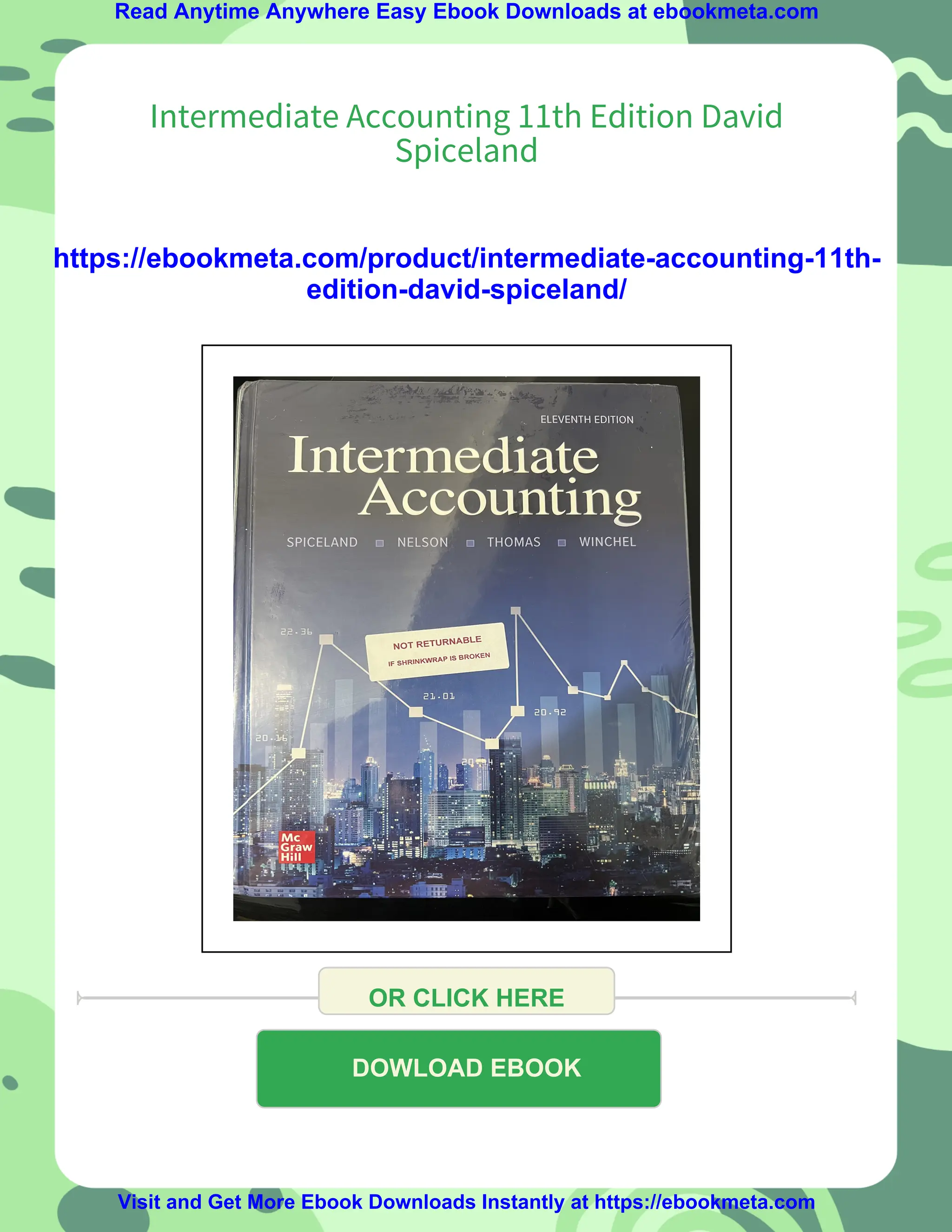 Intermediate Accounting 11th Edition David Spiceland | PDF