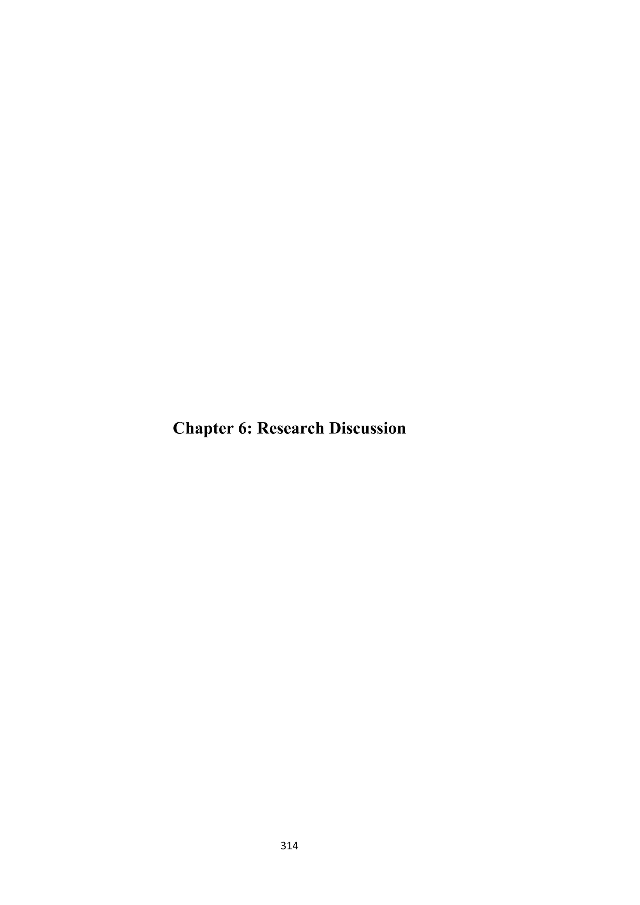 314
Chapter 6: Research Discussion
 