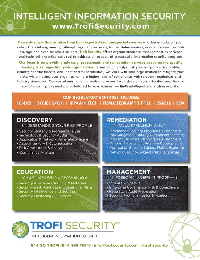Trofi Security Service Catalogue (1) PDF IT and Support