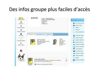 Des infos groupe plus faciles d’accès 