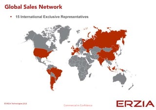 Global Sales Network
15 International Exclusive Representatives
 