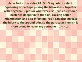 Acne Pimples Anticipation Personal Hygiene And Additionally Medicines