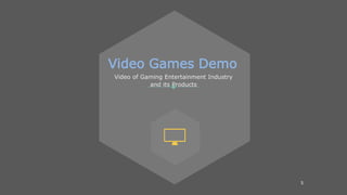 Game Architecture and
Programming
St. Vincent Palloti College of Engineering
and Technology
6
Video Games Demo
Video of Gaming Entertainment Industry
and its Products
5
 