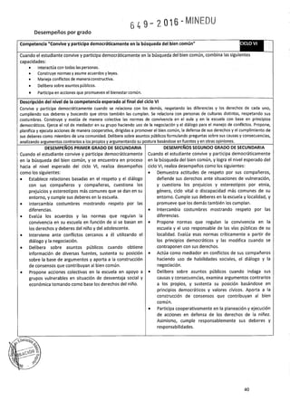 PROGRAMA CURRICULAR DE EDUCACIÓN SECUNDARIA 2017