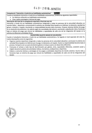 PROGRAMA CURRICULAR DE EDUCACIÓN SECUNDARIA 2017