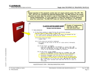 MAINTENANCE TIPS - TROUBLESHOOTING NOTE
T1+T2 (IAE V2500) (Lvl 2&3)
36 - PNEUMATIC
PNEUMATIC SYSTEM LINE MAINTENANCE (2) Nov 27, 2009
Page 11
Single Aisle TECHNICAL TRAINING MANUAL
UAL09471
-
U5CT0T0
-
UM36BA000000001
 