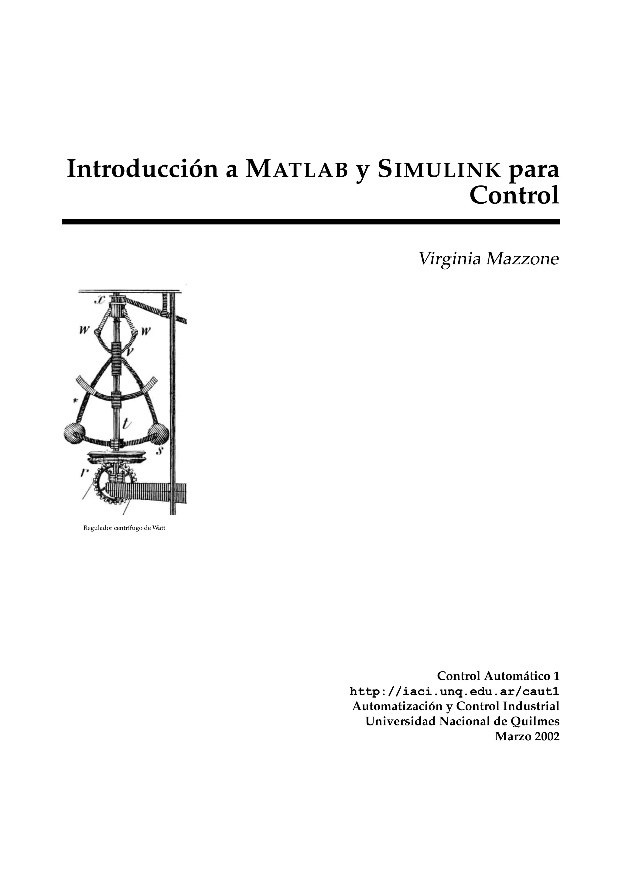 6498785 introduccionamatlabysimulinkparasistemasdecontrol PDF